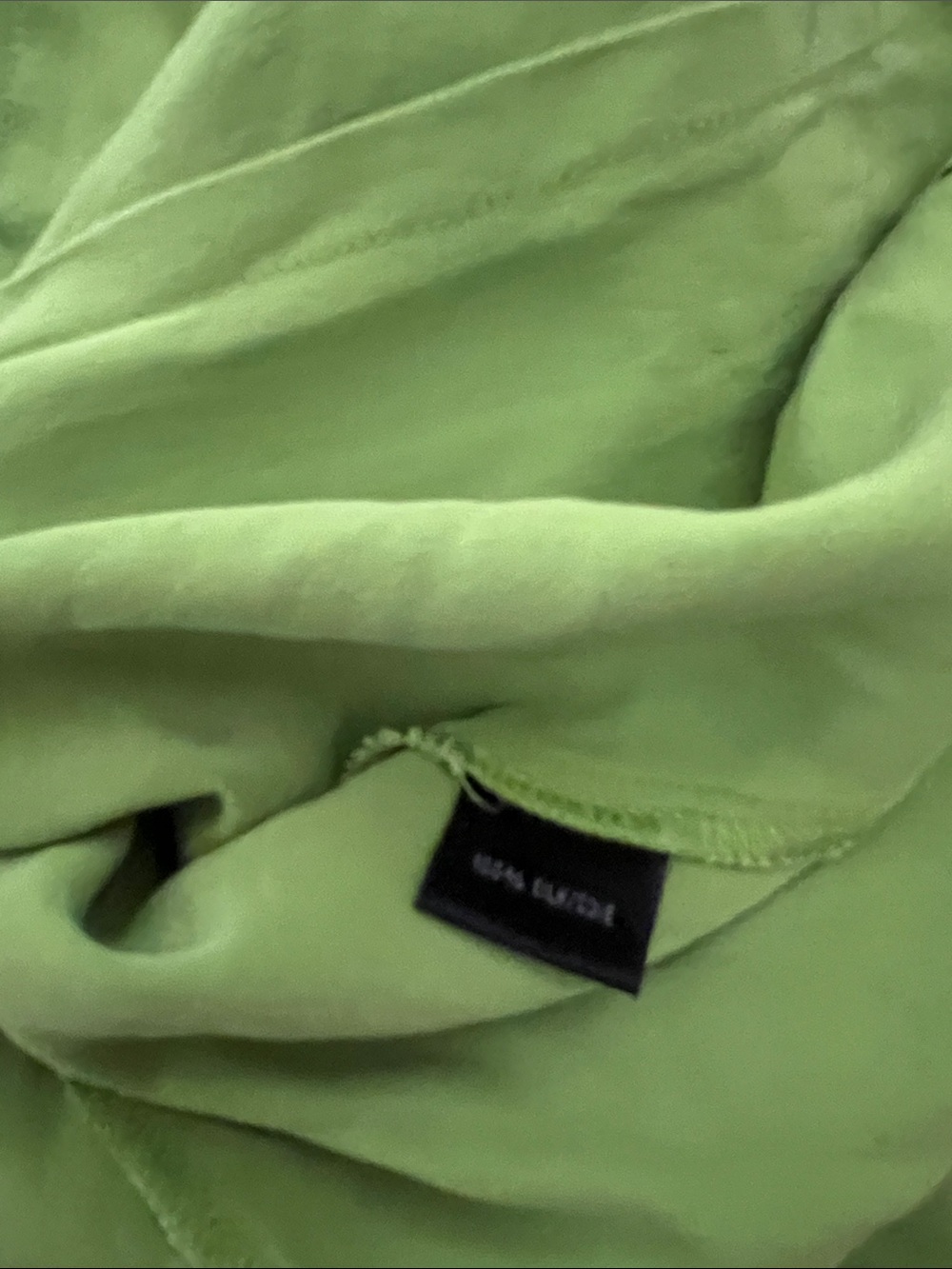 Lafayette 148 Silk Green Top 12 Flawed - Picture 6 of 7